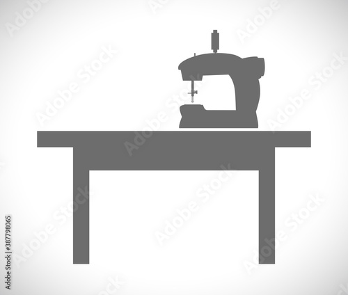 sewing machine on table