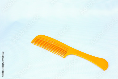 Plastic comb isolated on white background with clipping path.