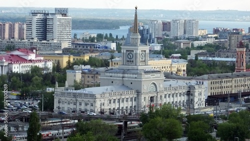 view of the railway station of the city of Volgograd Russia