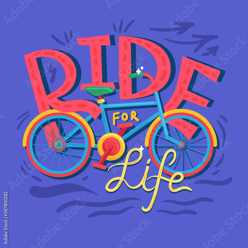 Ride for life concept icon
