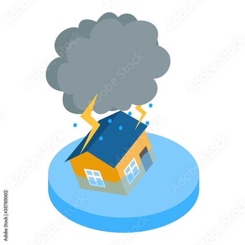 Flood icon. Isometric illustration of flood vector icon for web