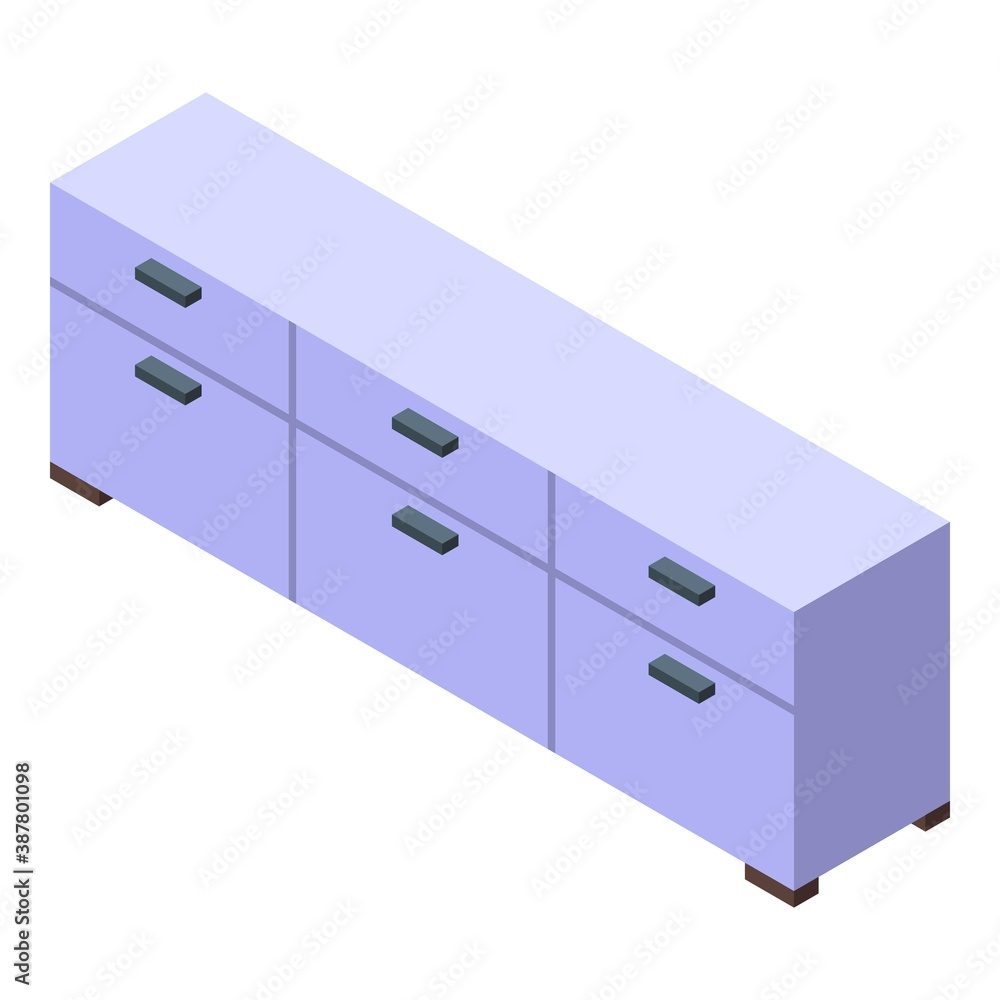 Cozy home drawer icon. Isometric of cozy home drawer vector icon for web design isolated on white background Cozy home drawer icon. Isometric of cozy home drawer vector icon for web design isolated on white background