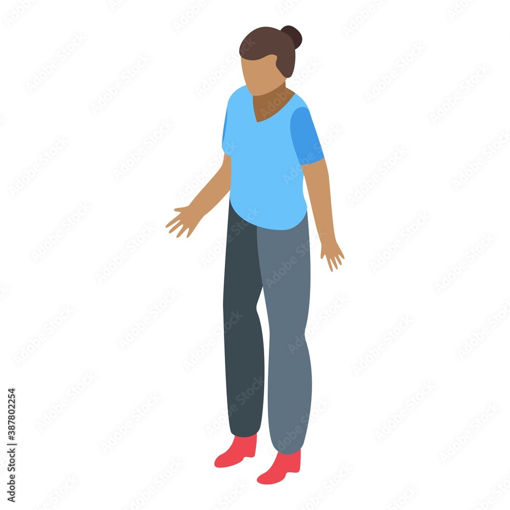 Fototapeta premium African people icon. Isometric of african people vector icon for web design isolated on white background