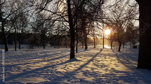 niagar park at sunset
