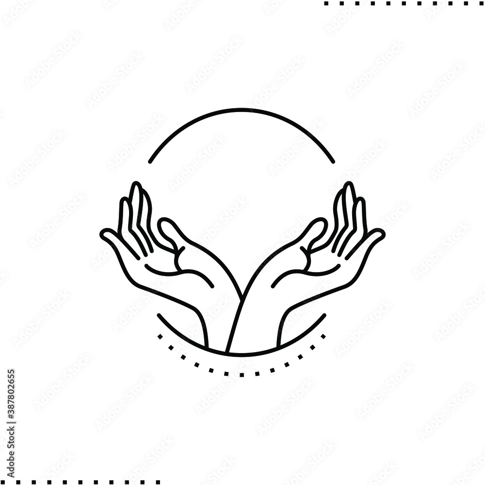 gesture hand vector icon in outlines gesture hand vector icon in outlines