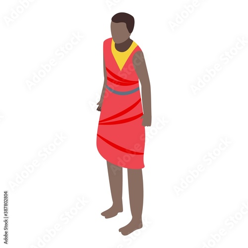 African ethnic people icon. Isometric of african ethnic people vector icon for web design isolated on white background