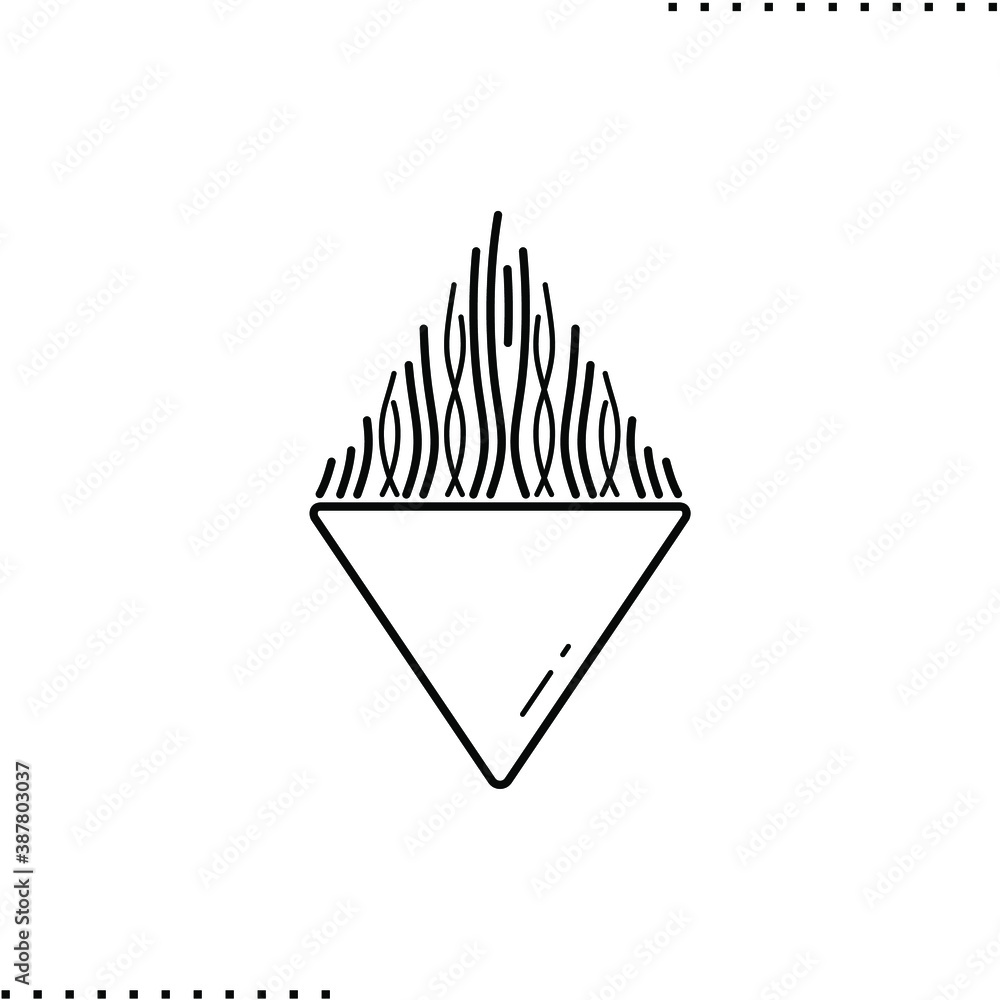 abstract triangle shape, minimalist compositions vector icon in outlines abstract triangle shape, minimalist compositions vector icon in outlines