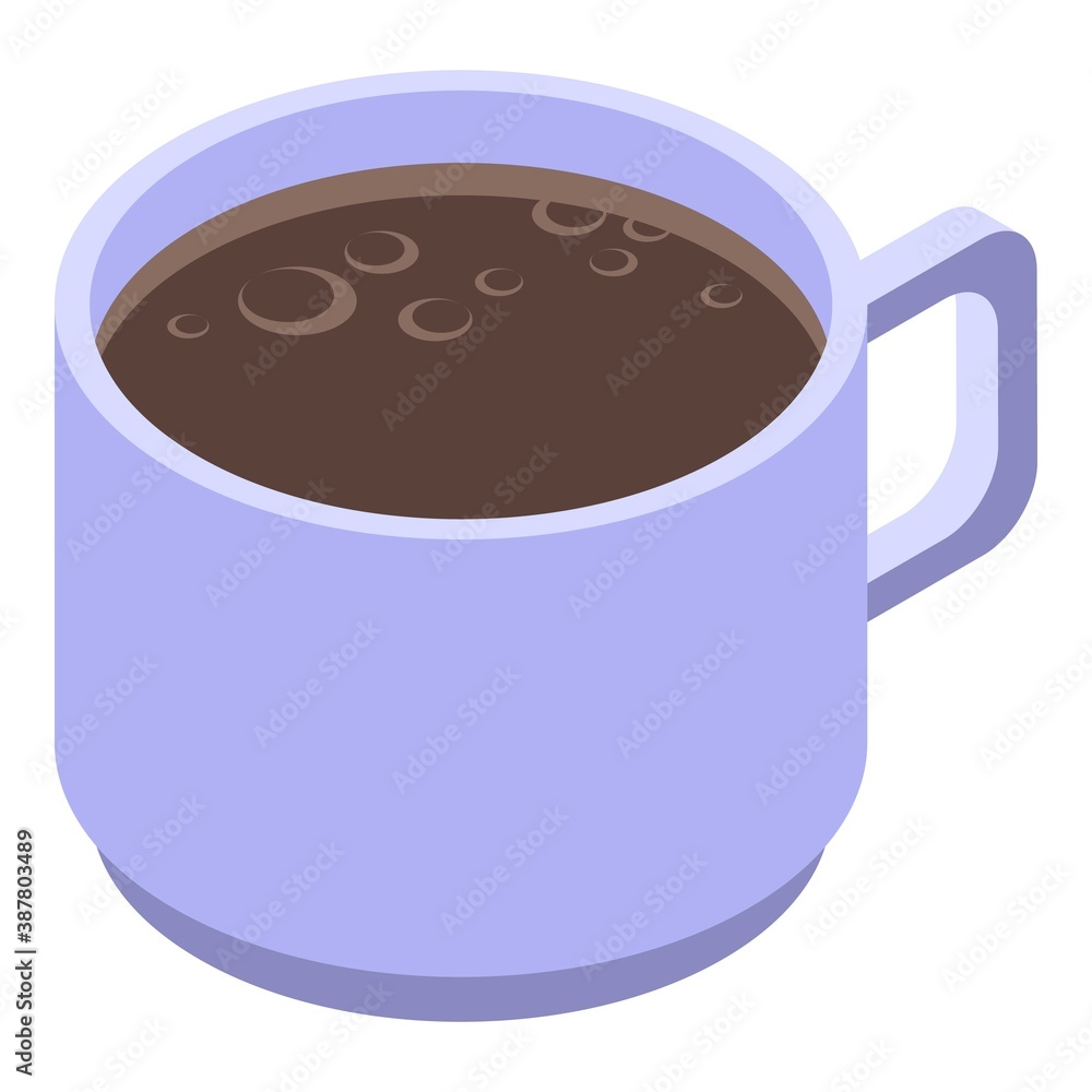 Arabica coffee cup icon. Isometric of arabica coffee cup vector icon for web design isolated on white background Arabica coffee cup icon. Isometric of arabica coffee cup vector icon for web design isolated on white background