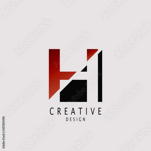 Free Download Abstract Techno Letter H logo. Geometrical vector design concept - GFXLoad