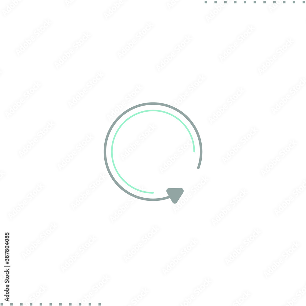update vector icon in outline update vector icon in outline