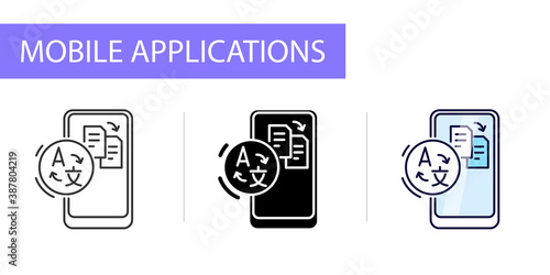 mobile app icon, online translator