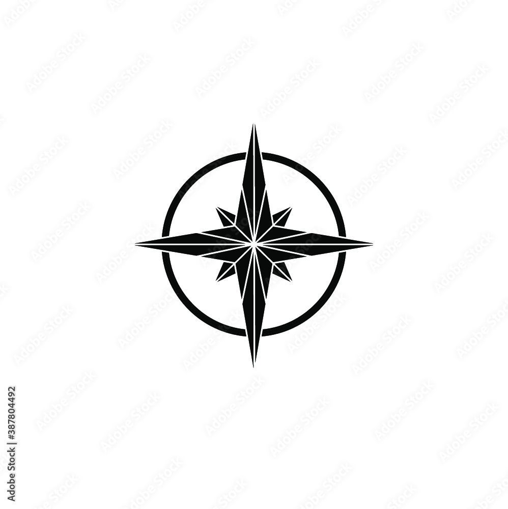 compass black logo icon vector compass black logo icon vector