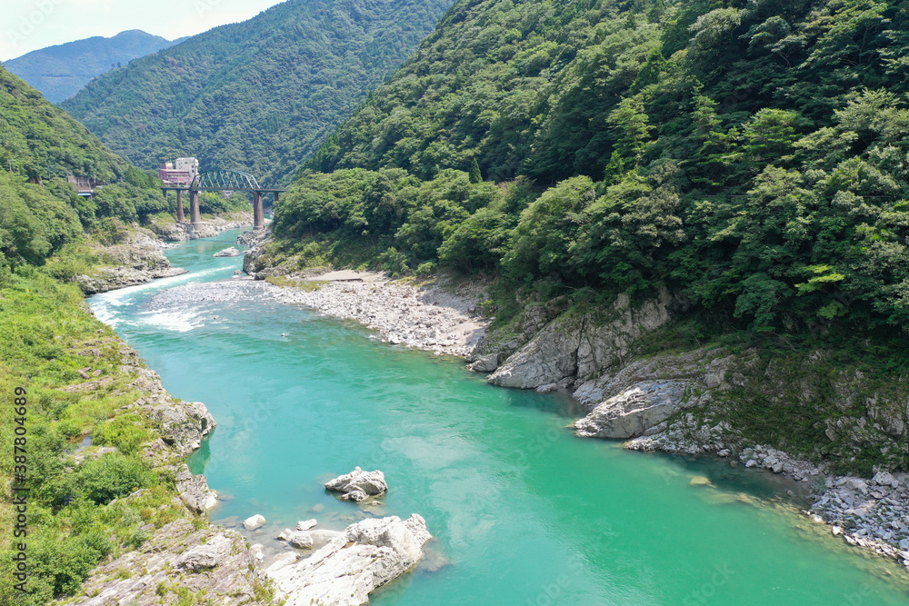 Fototapeta premium 徳島県三好市 大歩危峡の風景