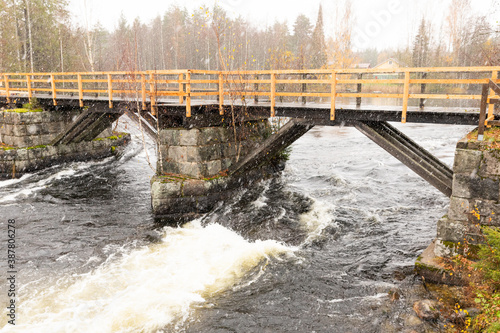 Bridge over white-water in eastern Finland