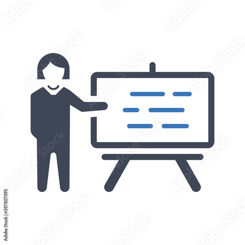 Teacher lecture icon