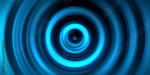 Gradient blue hypnosis spiral. Abstract background 