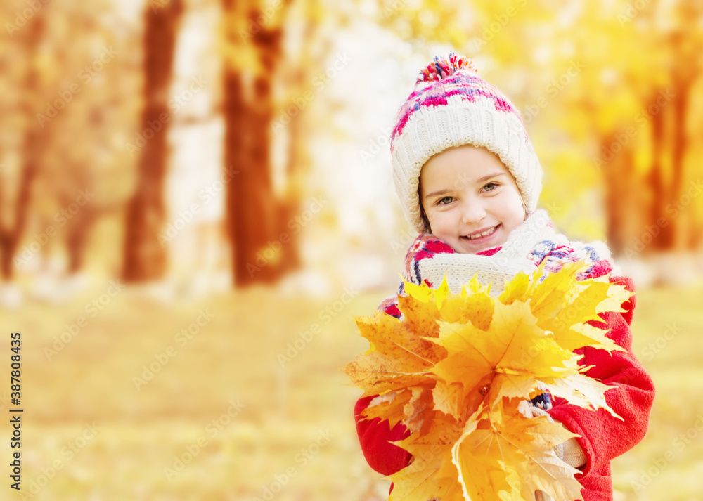 happy beautiful girl in autumn park happy beautiful girl in autumn park