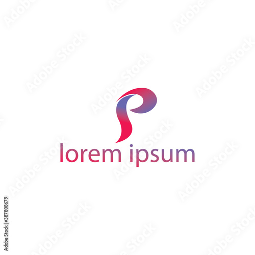 Free Download letter p logo, modern creative, colorful illustration, vector design - GFXLoad