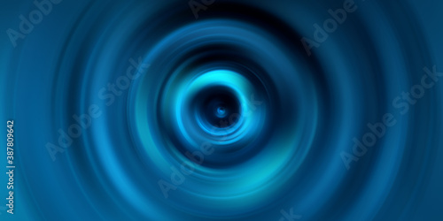 Gradient blue hypnosis spiral. Abstract background 