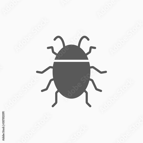 bug icon, insect vector illustration