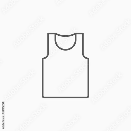 undershirt icon, vest vector illustration