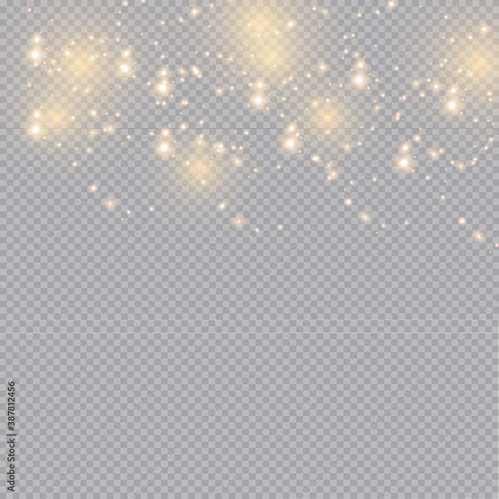 Glow light effect. Vector illustration. Christmas flash dust. White sparks and glitter special light effect. Vector sparkles on transparent background. Sparkling magic dust particles Glow light effect. Vector illustration. Christmas flash dust. White sparks and glitter special light effect. Vector sparkles on transparent background. Sparkling magic dust particles