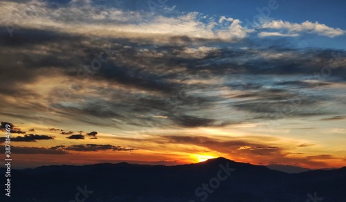 sunset / sunrise in the mountains of Colombia