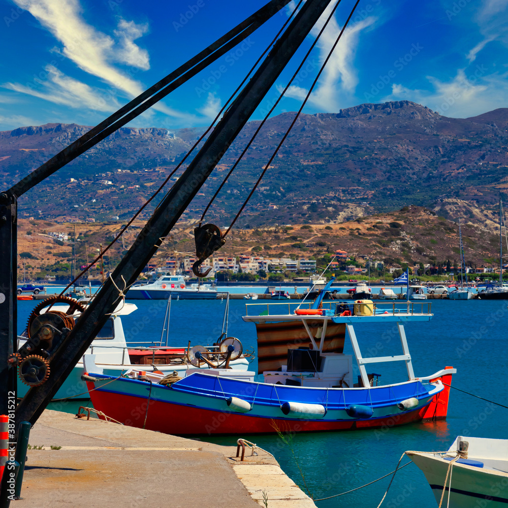 Fishing ship in the port of Sitia.