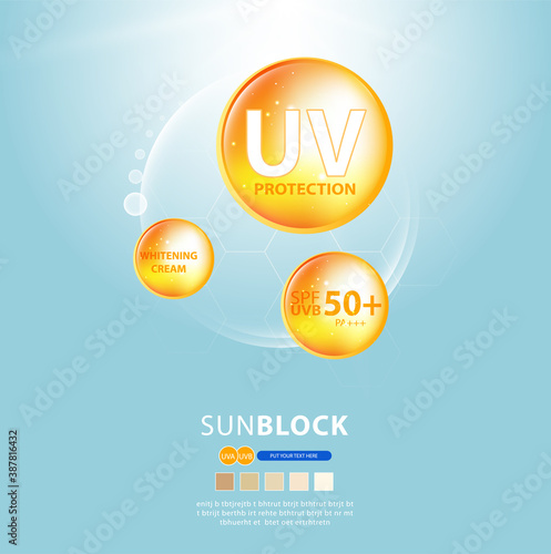 UV protection or ultraviolet sunblock icon. Vector illustration design.