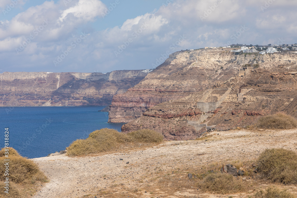 Caldera View, southwestern Santorini island, Greece.