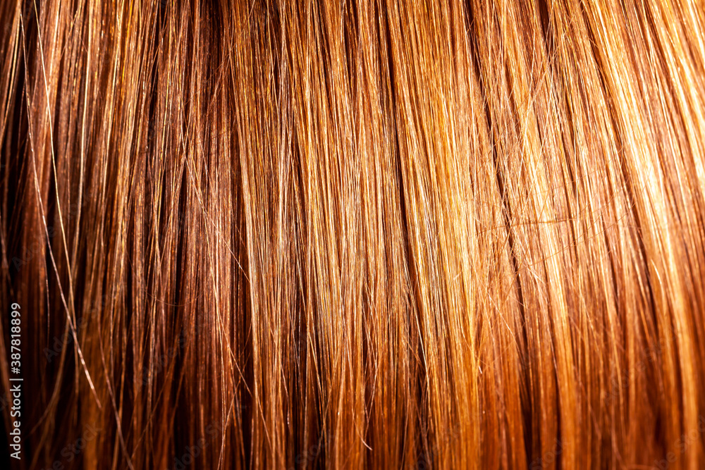 Close up of little girls long hair