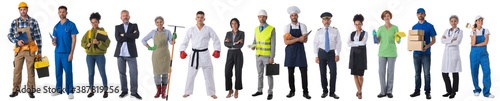 People representing diverse professions photo