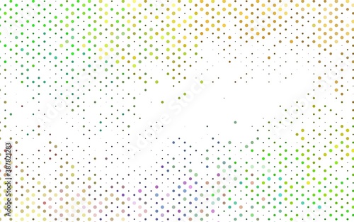 Light Multicolor, Rainbow vector background with bubbles.
