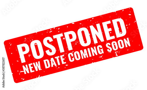 Postponed event grunge banner