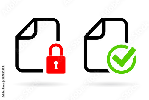 Document security vector icon