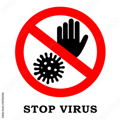 Stop virus vector sign