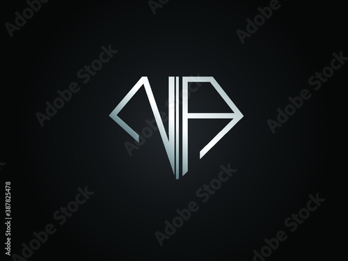NA diamond shape silver color design