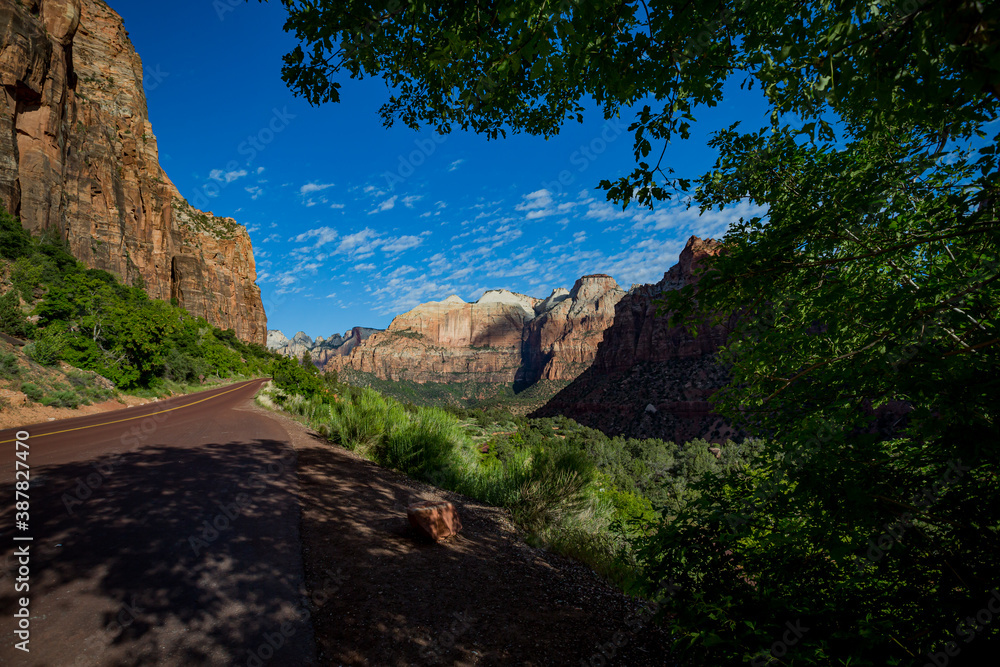 Exiting Zion National park on Tunnel Road