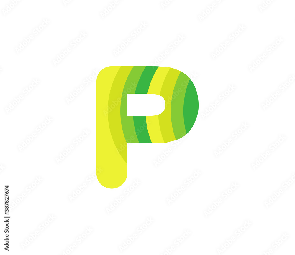 P Alphabet Paint Logo Design Concept P Alphabet Paint Logo Design Concept