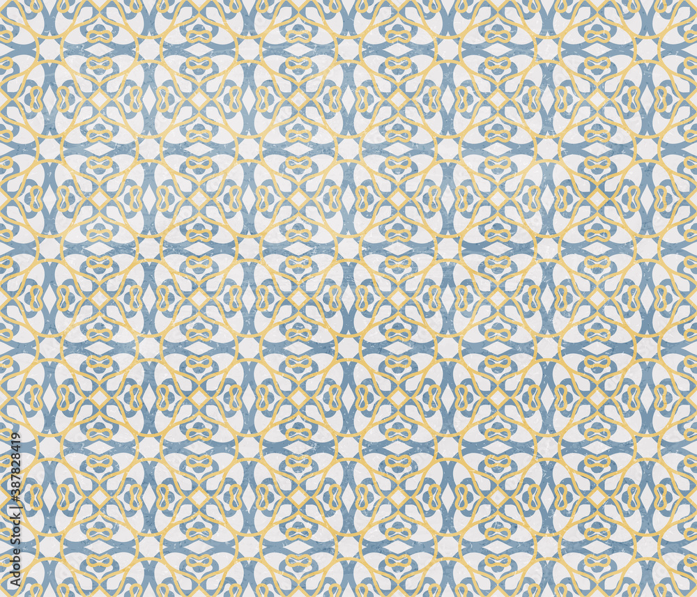 ornate seamless pattern.Morocco, Indian, Arabic, Turkish motifs . Azulejo. Lisbon, Portuguese or Spanish retro tiles mosaic, Mediterranean design.patchwork.