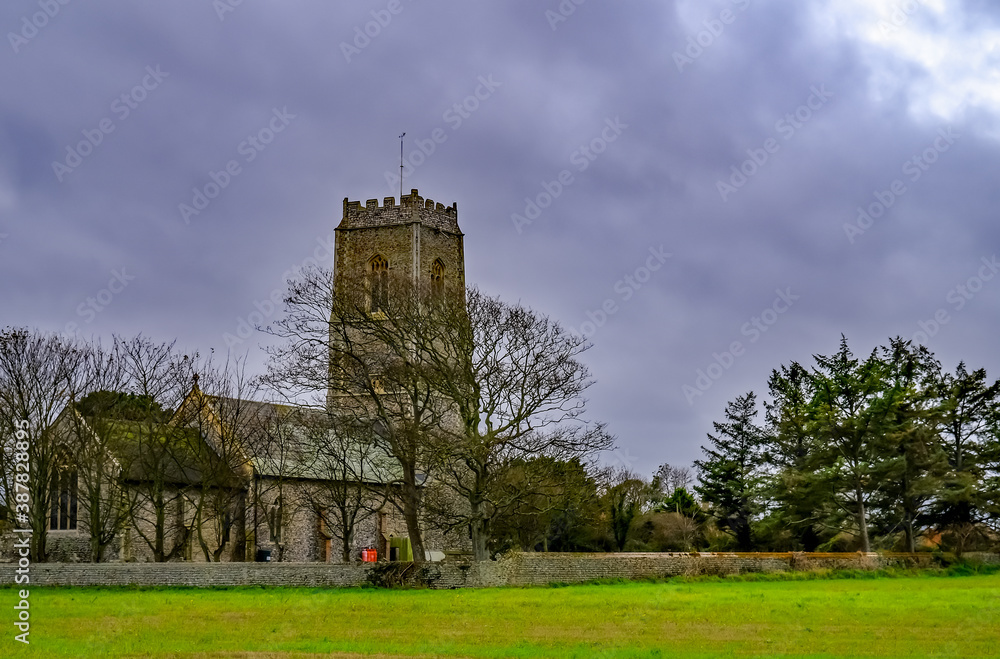 St Andrews Church in the Norfolk village of Bacton on Sea