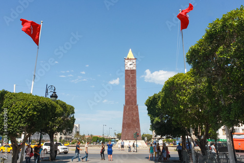 Tunis. Clock On Habib Bourguiba Avenue