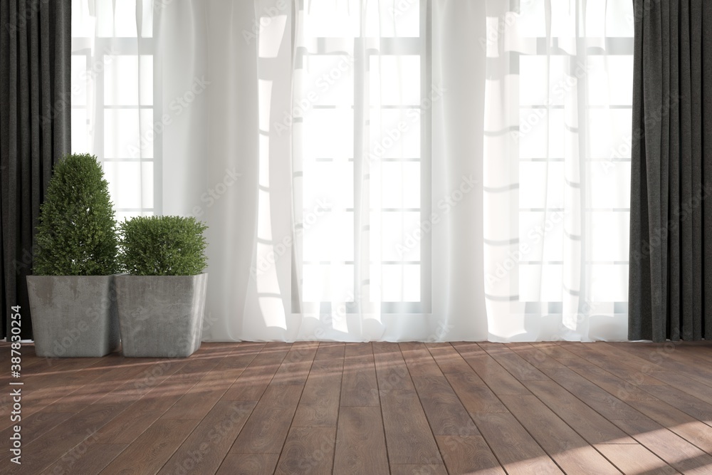 Modern interior design. 3D illustration