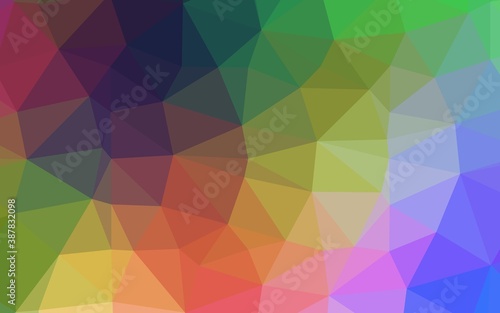 Light Multicolor, Rainbow vector low poly layout.