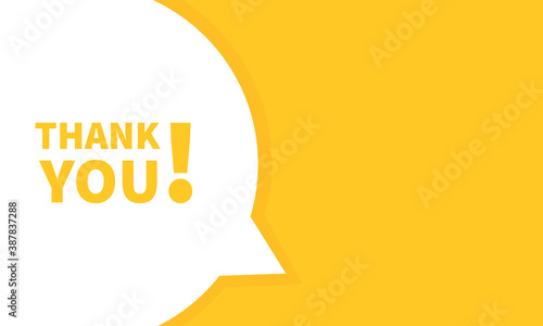 Thank you banner. Vector on isolated white background. EPS 10