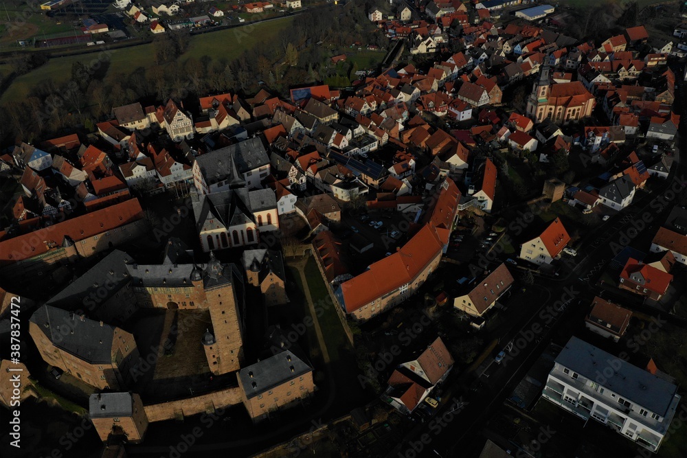 Schloss Steinau | Das Schloss Steinau aus der Luft | Luftbilder von Schloss Steinau in Hessen