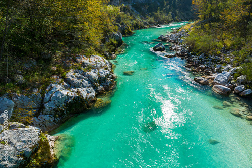 Fisherman, Soca river, Soca Valley, Julian Alps, Municipality of Kobarid, Slovenia, Europe