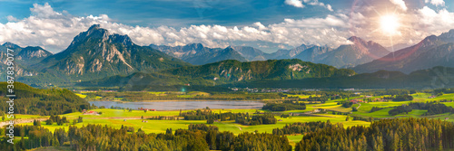 beautiful panoramic landscape in Bavaria, Germany © Wolfilser