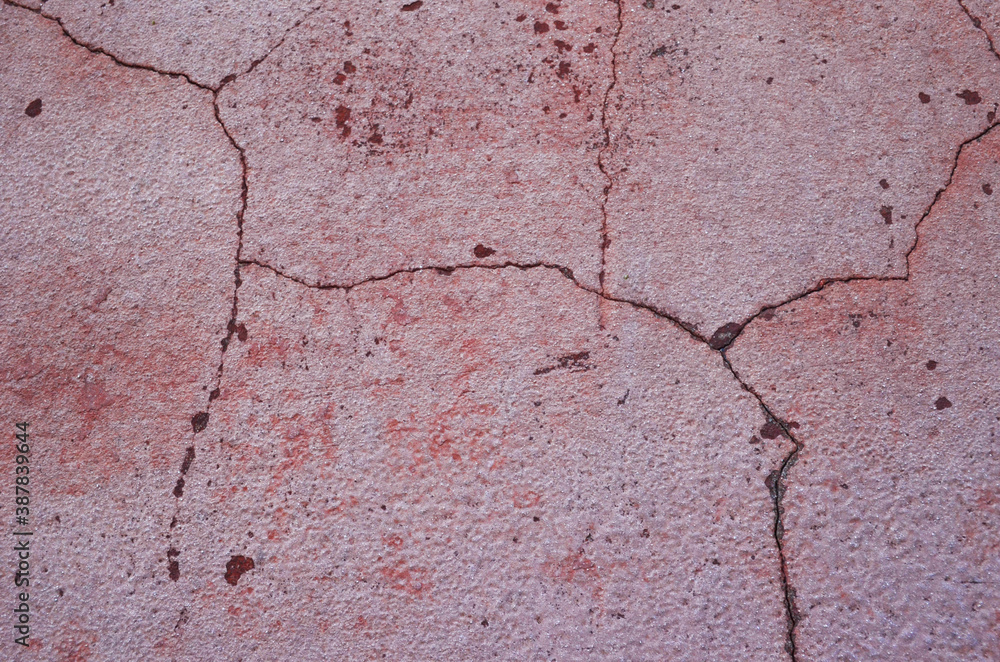 Obraz premium Pink wall. Cracks. Concrete texture. Background.