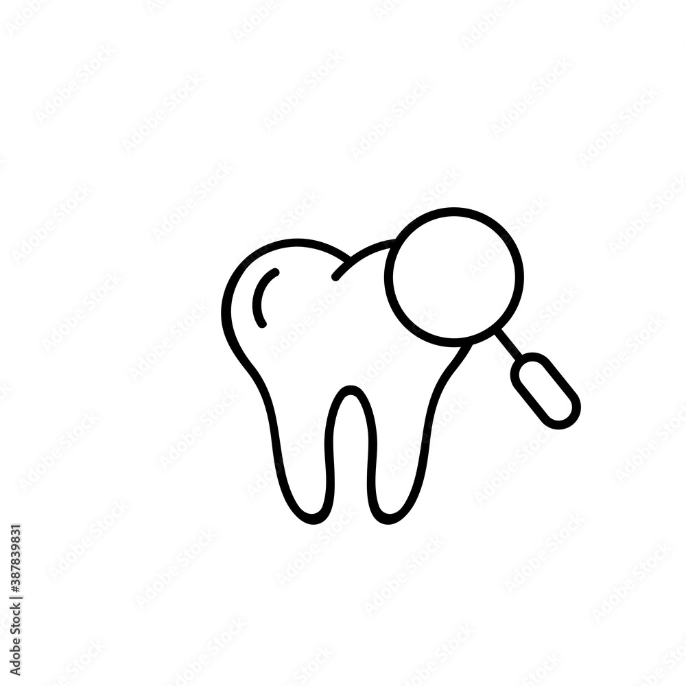 Dental clinic logo. Tooth icon in black. Vector on isolated white background. EPS 10 Dental clinic logo. Tooth icon in black. Vector on isolated white background. EPS 10